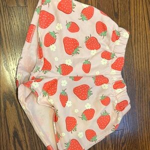 Strawberry Print Kids Shorts